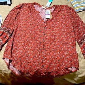 Button up blouse. Brand new